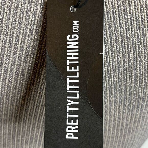 Pretty Little Thing Cut Out Long Sleeve Knit Jumpsuit Grey Size 0 - Picture 5 of 5